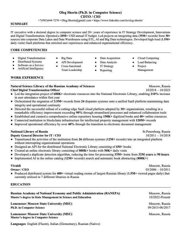 Open to New Challenges!