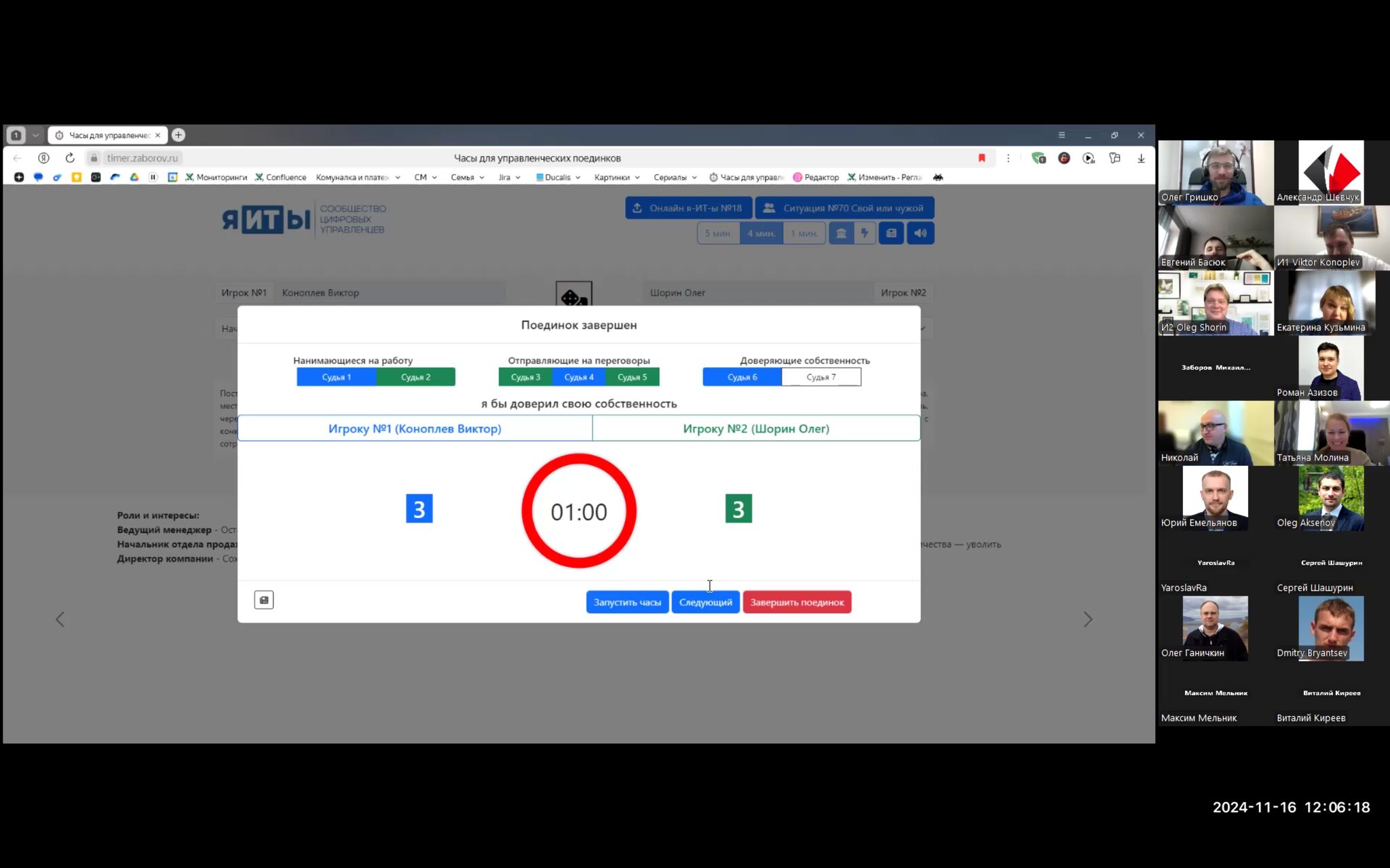 Управленческие поединки