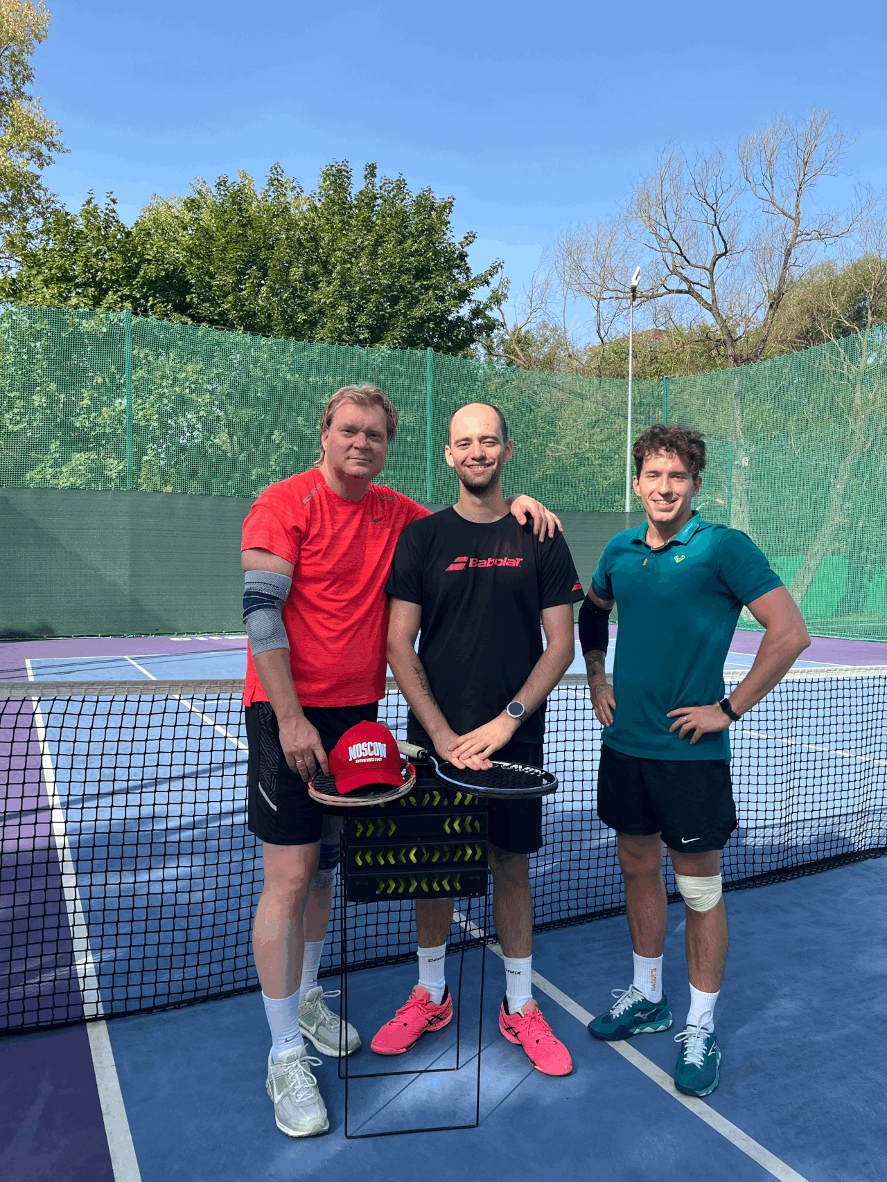 Последняя летняя тренировка на открытом корте