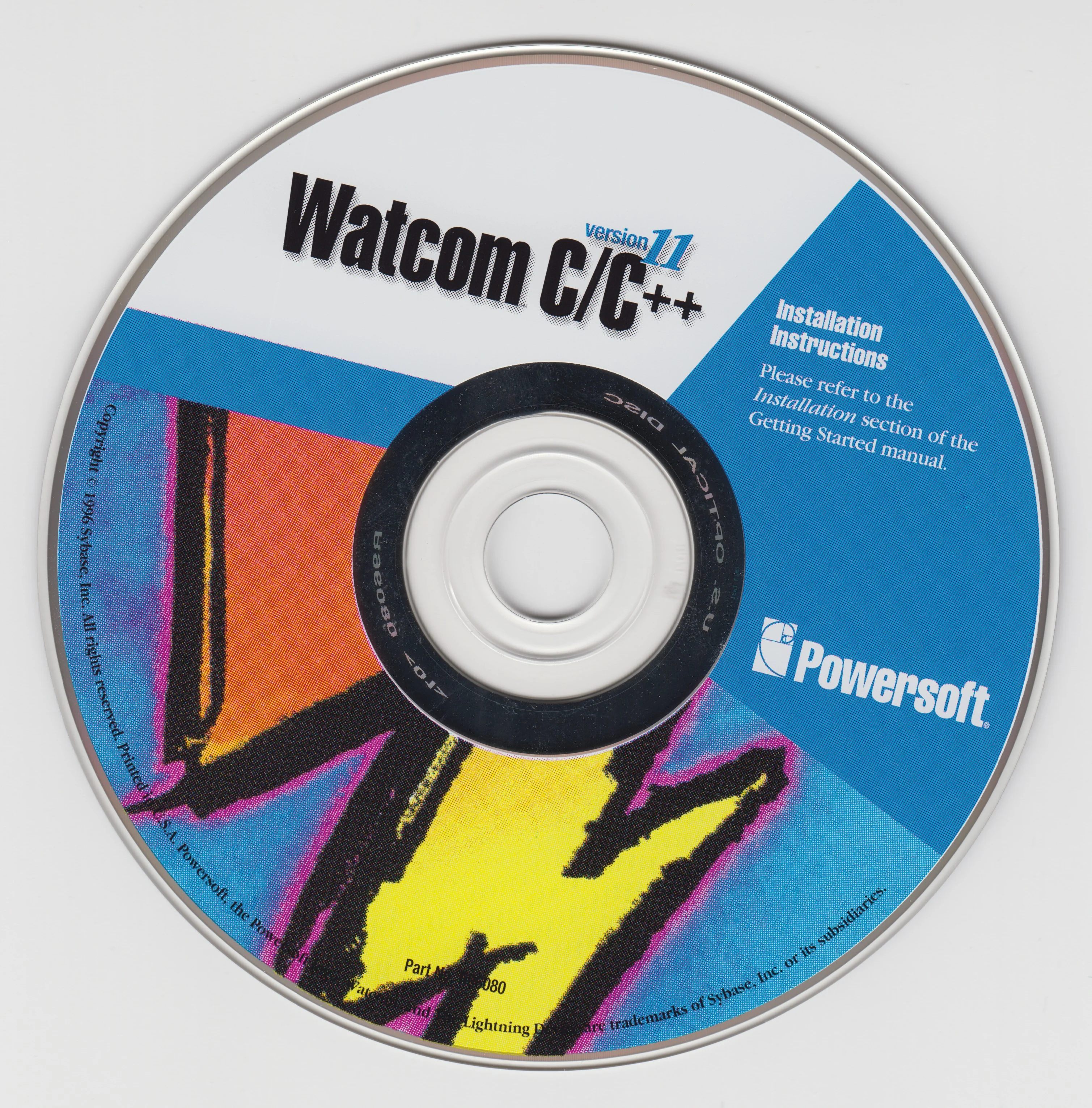Фотография CD-ROM диска с дистрибутивом компилятора Watcom C/C++ v.11